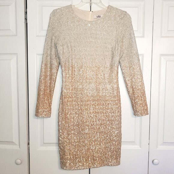 Badgley Mischka Sequin Ombre Party Dress - Picture 3 of 8
